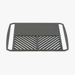 Gnistan griddle in hot-rolled steel with smooth and grate sides