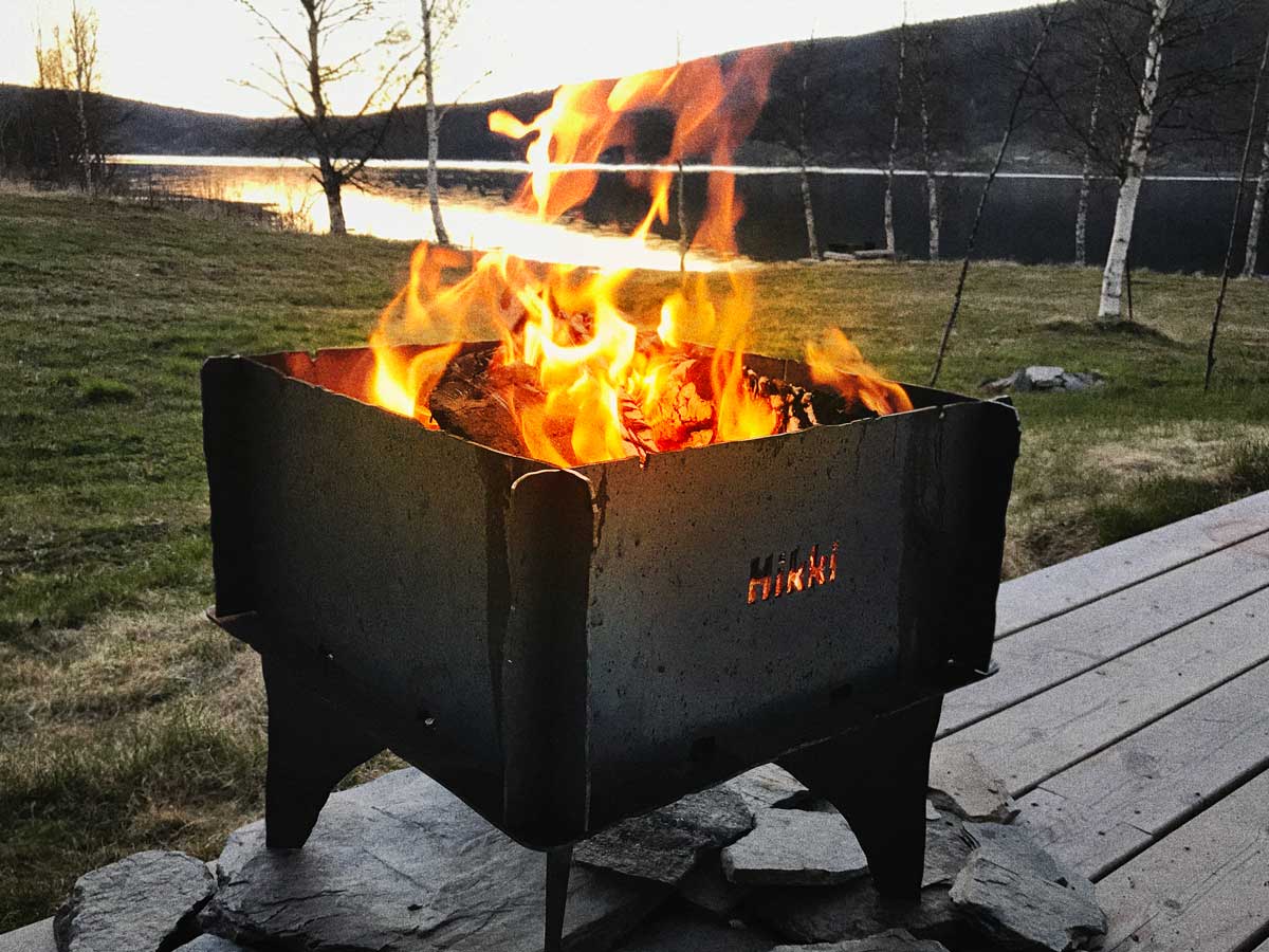 Lillhälla fireplace in corten steel