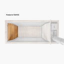 Eichen-Rückenlehne für Bohemen Badefass - Frontansicht